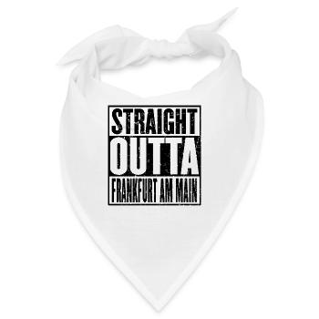 Straight Outta Frankfurt am Main Jahrgang - Bandana - Weiß - Vorne