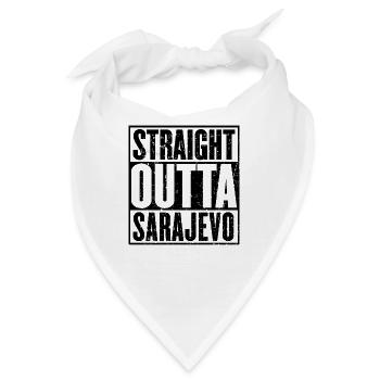 Straight Outta Sarajevo Jahrgang - Bandana - Weiß - Vorne