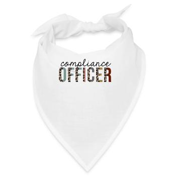 Compliance-Beauftragter Leopardenmuster lustig - Bandana - Weiß - Vorne