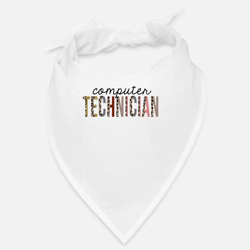 Technicien en informatique imprimé léopard drôle Bandana