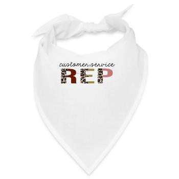 Kundendienstmitarbeiter Leopard Print Funny - Bandana - Weiß - Vorne