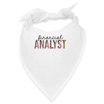 Finanzanalyst Leopard Print Lustig - Bandana - Weiß - Vorne