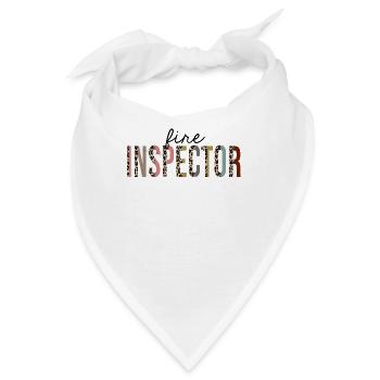 Fire Inspector Leopard Print Lustig - Bandana - Weiß - Vorne
