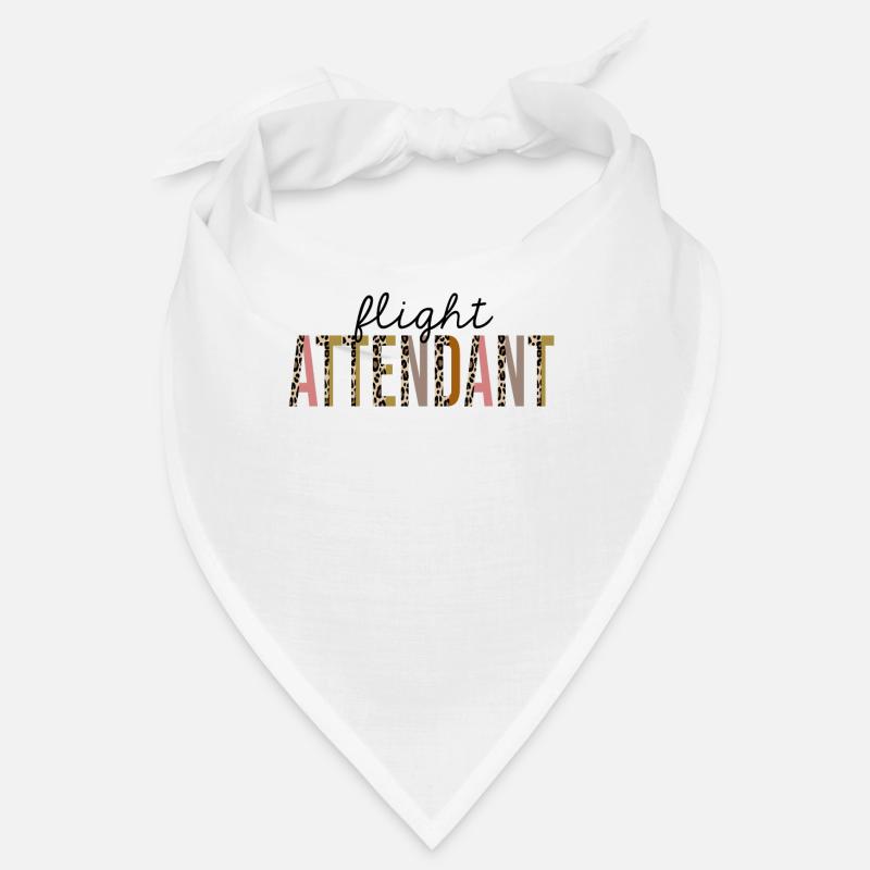 Flight Attendant Leopard Print Funny Bandana