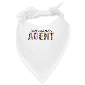 Versicherungsagent Leopard Print Lustig - Bandana - Weiß - Vorne