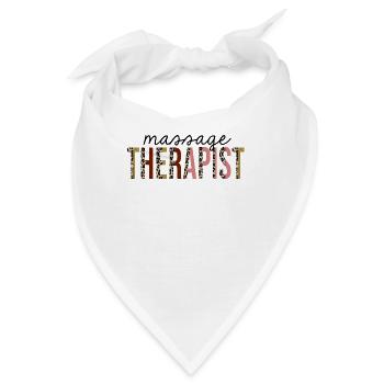 Masseur Leopard Print Funny - Bandana - Weiß - Vorne