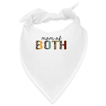 Mutter von beiden Leopard Print Funny - Bandana - Weiß - Vorne