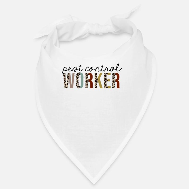 Pest Control Worker Leopard Print Funny Bandana