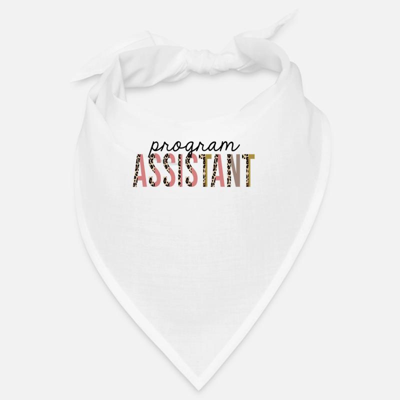 Program Assistant Leopard Print Funny Bandana