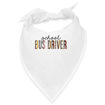Schulbusfahrer Leopardenprint lustig - Bandana - Weiß - Vorne