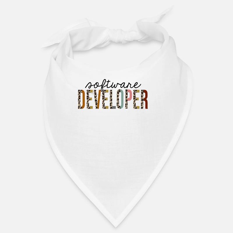 Software Developer Leopard Print Funny Bandana