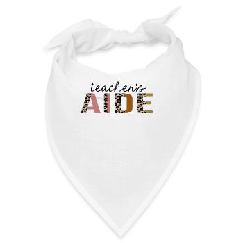 Teacher's Aide Leopardenprint Lustig - Bandana - Weiß - Vorne