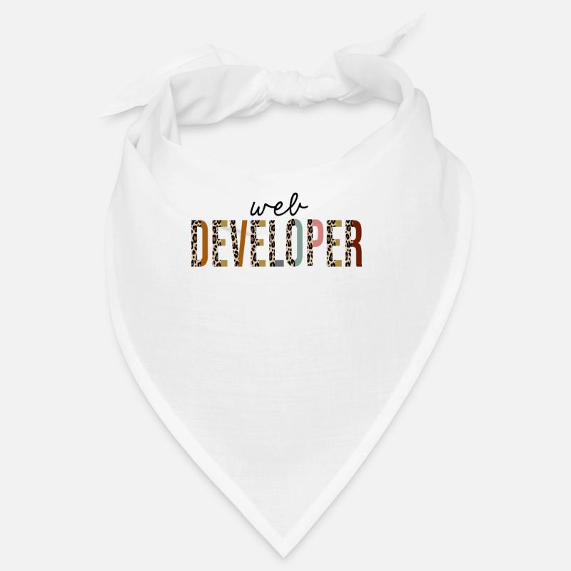 web developer Leopard Print Funny Bandana