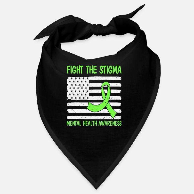 Combattre la stigmatisation Sensibilisation à la santé mentale Drapeau des États-Unis Bandana