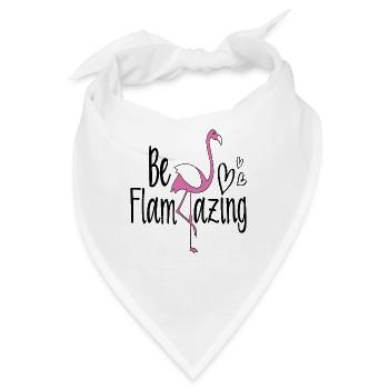Be Flamazing Flamingo Zitate - Bandana - Weiß - Vorne
