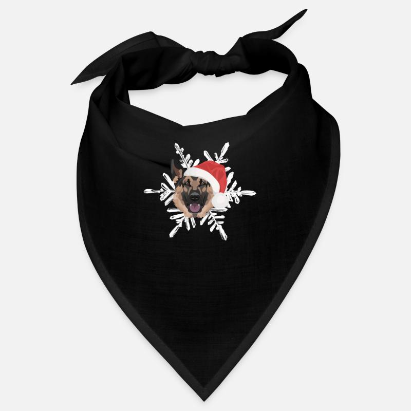 German Shepherd Merry Christmas Bandana