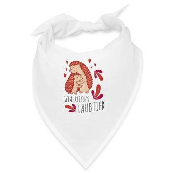 Gefährliches Laubtier Igel - Bandana - Weiß - Vorne