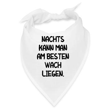 Müde Schlaflos Wach Bleiben Mitarbeiter Geschenk - Bandana - Weiß - Vorne