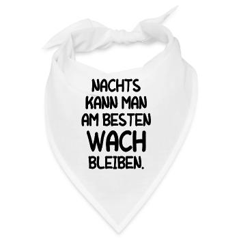 Müde Schlaflos Wach Bleiben Mitarbeiter Geschenk - Bandana - Weiß - Vorne