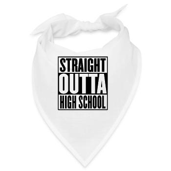 Straight Outta HighSchool-Abschluss - Bandana - Weiß - Vorne