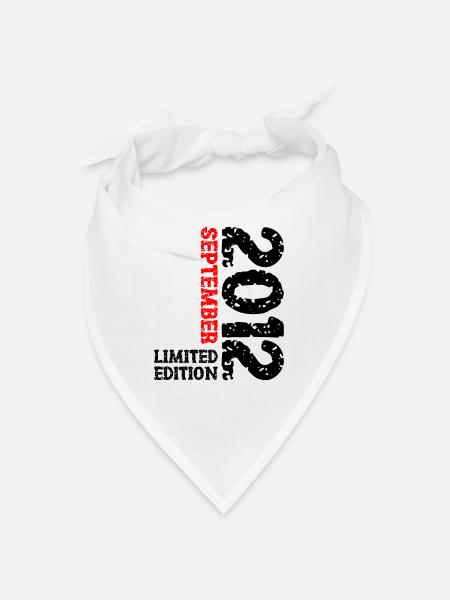 2012 September Limited Edition 11th Birthday Decoration - Bandana - white - Front