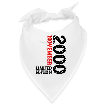 2000 November Limited Edition 23. Geburtstag Deko - Bandana - Weiß - Vorne