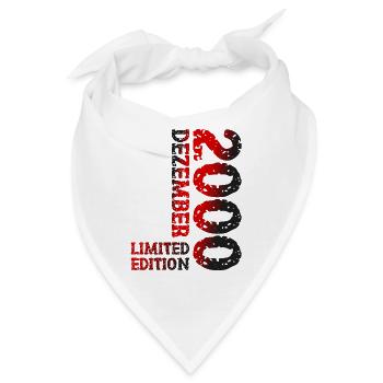 2000 Dezember Limited Edition 23. Geburtstag Deko - Bandana - Weiß - Vorne