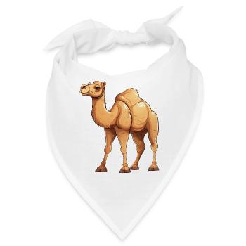 Stilvolles Kamel-Design, Exotisches Motiv für - Bandana - Weiß - Vorne