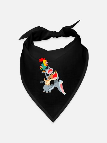 Bremer Stadtmusikanten von Cheerful Madness!! - Bandana Dreieckstuch - Schwarz