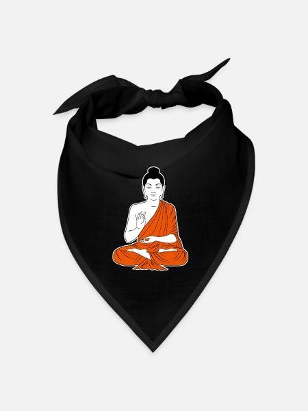 buddha - Bandana Dreieckstuch - Schwarz