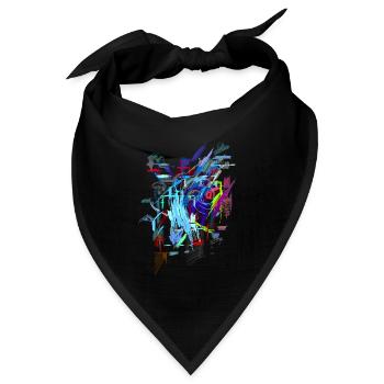 kunst - Bandana Dreieckstuch - Schwarz - Vorne