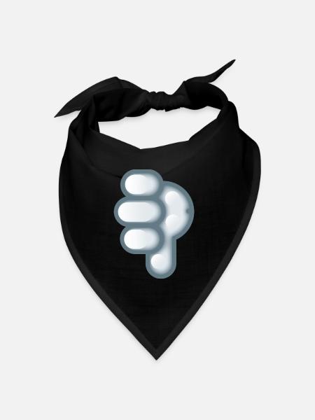 Smiley Hand Signal Down - Bandana Dreieckstuch - Schwarz