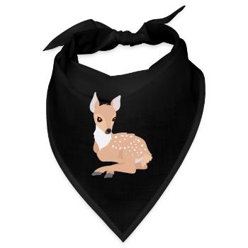 Rehkitz - Bandana Dreieckstuch - Schwarz - Vorne