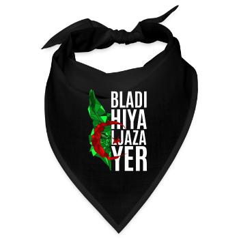 Bladi hiya ljazayer polygon fennec - Bandana Dreieckstuch - Schwarz - Vorne