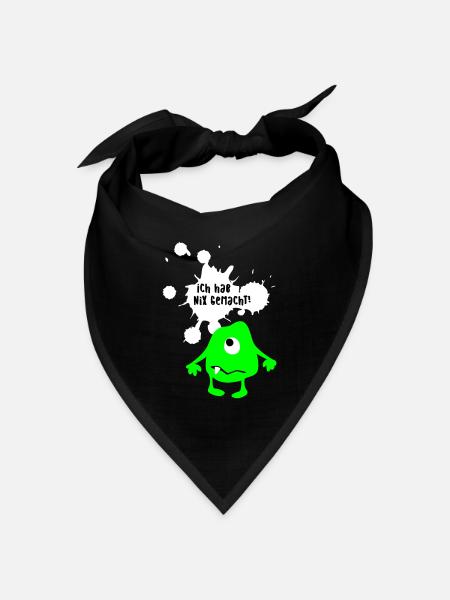 Monsterunschuldig lustige coole Bilder Quotes Fun - Bandana Dreieckstuch - Schwarz