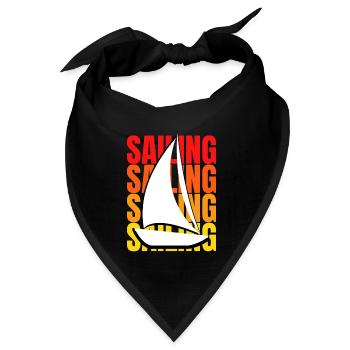 Sailing Dreams: Wind in den Segeln - Bandana Dreieckstuch - Schwarz - Vorne