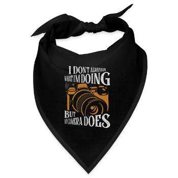 But My Camera Does Lens Photography - Bandana Dreieckstuch - Schwarz - Vorne