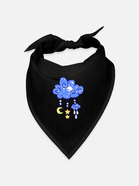 Nachtwolke - Bandana Dreieckstuch - Schwarz