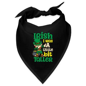 Lustigerweise war Iris am St. Patricks Day viel größer - Bandana Dreieckstuch - Schwarz - Vorne