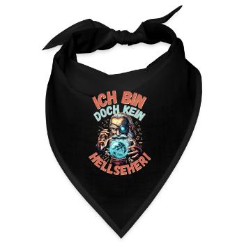 Bin doch kein Hellseher - Bandana Dreieckstuch - Schwarz - Vorne