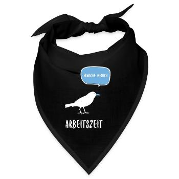 Arbeitszeit - Bandana Dreieckstuch - Schwarz - Vorne