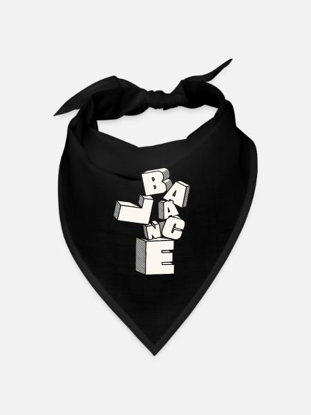 Saldo in 3D-Blockbuchstaben - Bandana Dreieckstuch - Schwarz