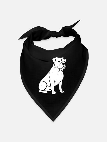 Hund Hunde vektor art design - Bandana Dreieckstuch - Schwarz