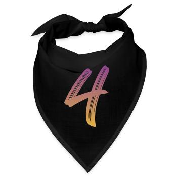 4 - Bandana Dreieckstuch - Schwarz - Vorne