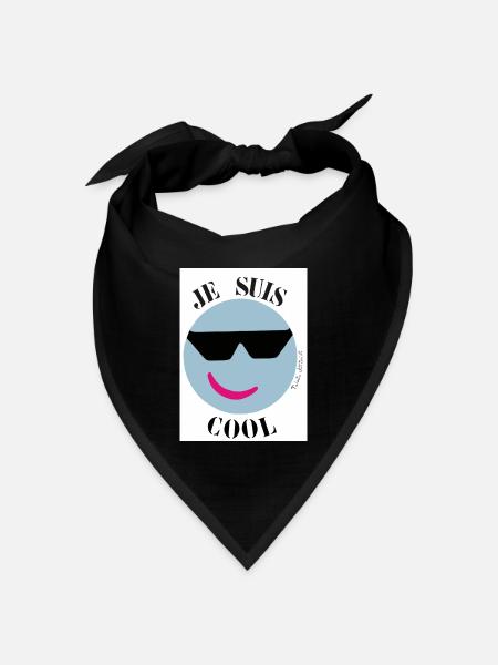 Ich bin Kühle - Bandana Dreieckstuch - Schwarz