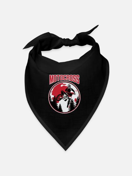 Motocross - Bandana Dreieckstuch - Schwarz