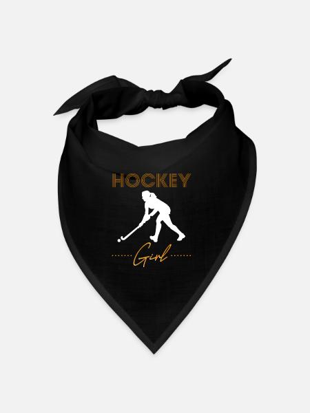 Hockey Mädchen Feldhockey Geschenk Feldhockey Spie - Bandana Dreieckstuch - Schwarz