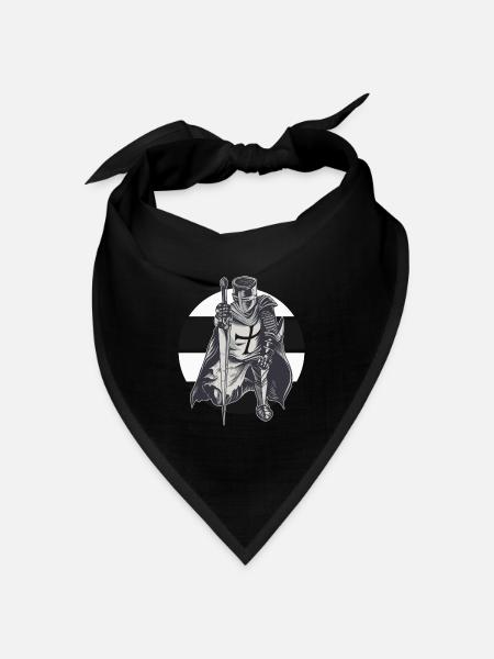 Deutscher Orden Ritter Schwarz Weiß Kreuz Templer - Bandana Dreieckstuch - Schwarz