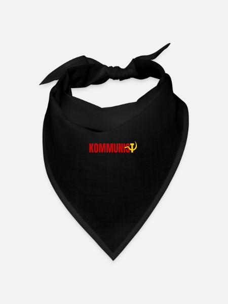 Kommunist UdSSR Flagge Hammer und Sichel Russia - Bandana Dreieckstuch - Schwarz