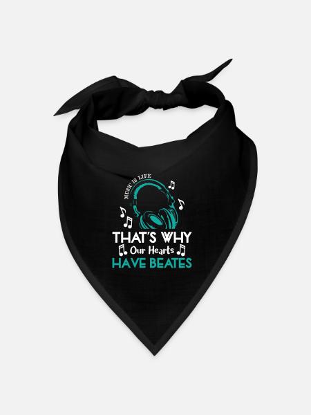 Music Is Life Have Beates - Bandana Dreieckstuch - Schwarz